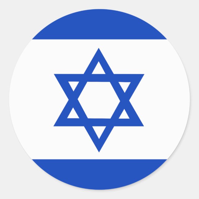 Aufkleber für die israelische Flagge (Vorderseite)