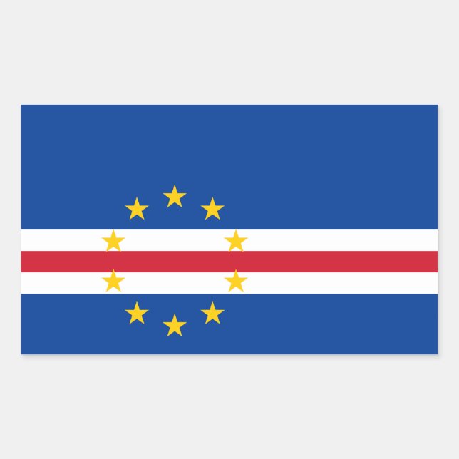 Aufkleber für die kap-verdische Flagge (Vorderseite)