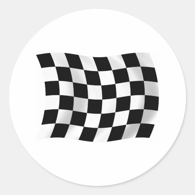 Aufkleber für die kontrollierte Racing-Flagge (Vorderseite)