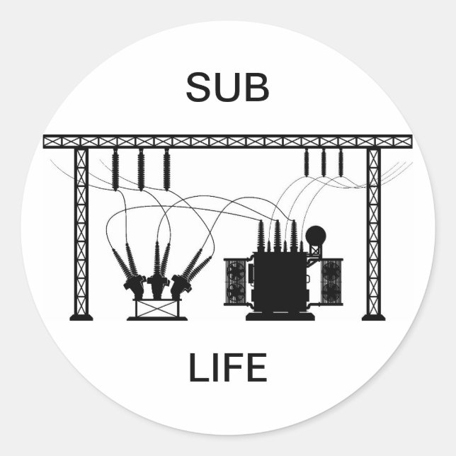 Aufkleber für die Lebensdauer der Substation (Vorderseite)