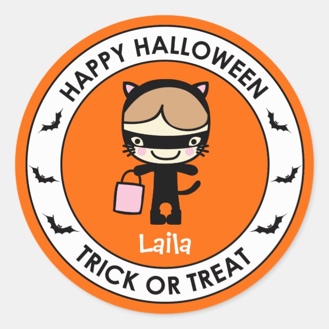 Aufkleber für die Leckerei Halloween Orange (Vorderseite)
