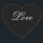 Aufkleber für die Liebe des Schwarzen Herzens<br><div class="desc">Aufkleber oder Umschlag Aufkleber der Liebe des Schwarzen Herzens</div>