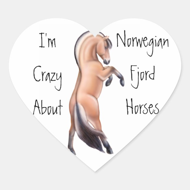 Aufkleber für die Liebe Norwegisches Fjord (Vorderseite)