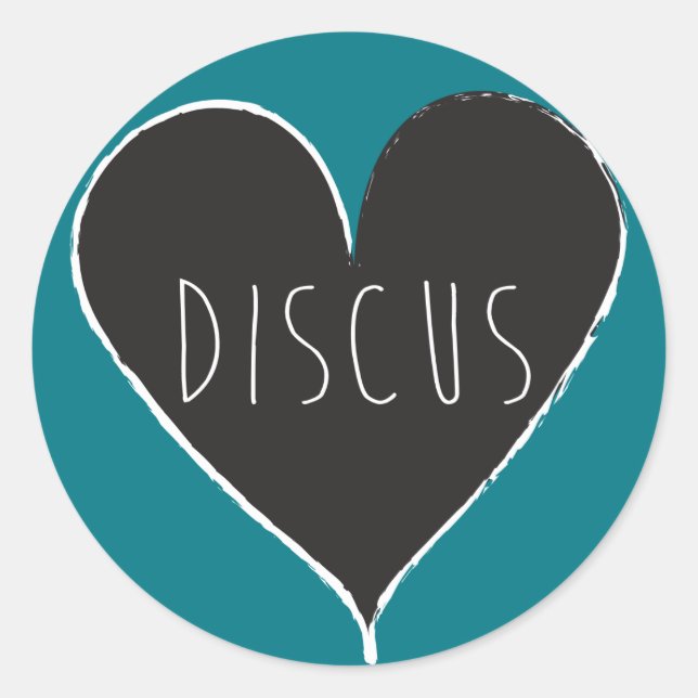 Aufkleber für die Liebe von Discus (Vorderseite)