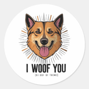 Aufkleber für die Liebe von Hunden