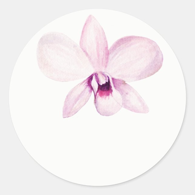 Aufkleber für die Lila Orchid-Gastgeschenk Hochzei (Vorderseite)