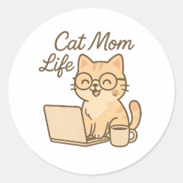 Aufkleber für die Mama der Katze