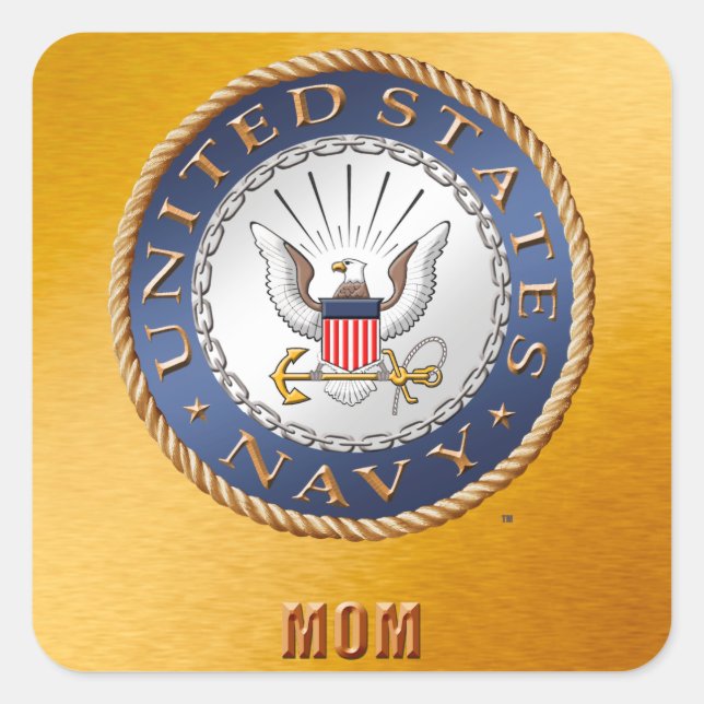 Aufkleber für die Mama der US-Marine (Vorderseite)