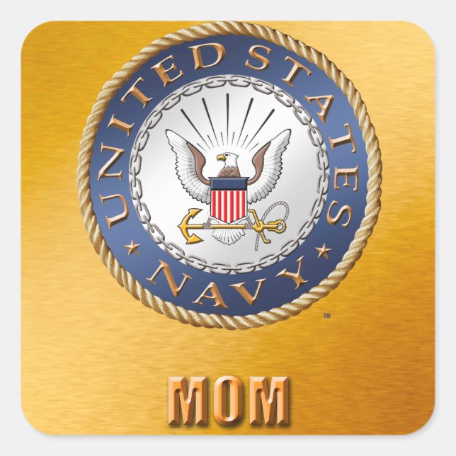 Aufkleber für die Mama der US-Marine (Vorderseite)