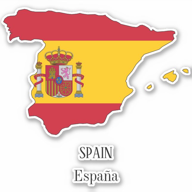 Aufkleber für die nationale Flagge Spaniens (Vorderseite)