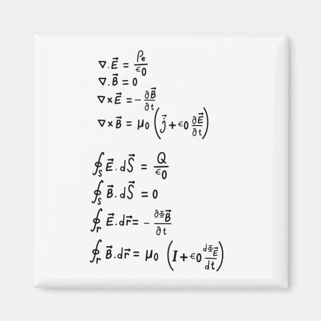Aufkleber für die Physikalische Formel T - Shirt Magnet (Vorne)