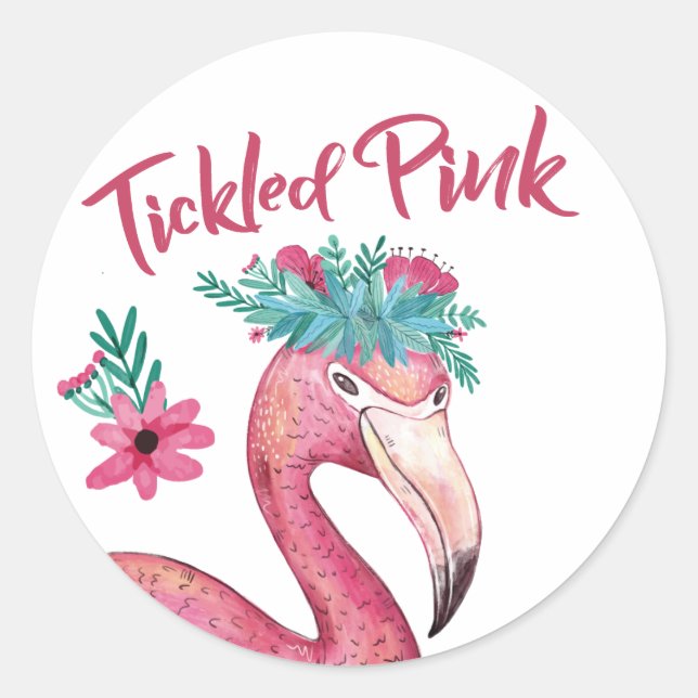Aufkleber für die Pink-Babydusche (Vorderseite)