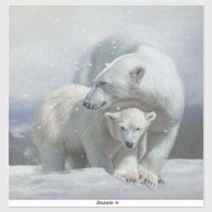Aufkleber für die Polarbärenfamilie