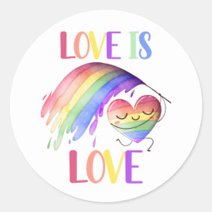 Aufkleber für die Pride Rainbow-Liebe