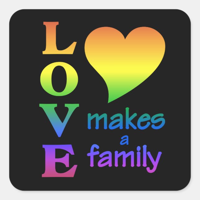 Aufkleber für die Regenbogenfamilie (Vorderseite)