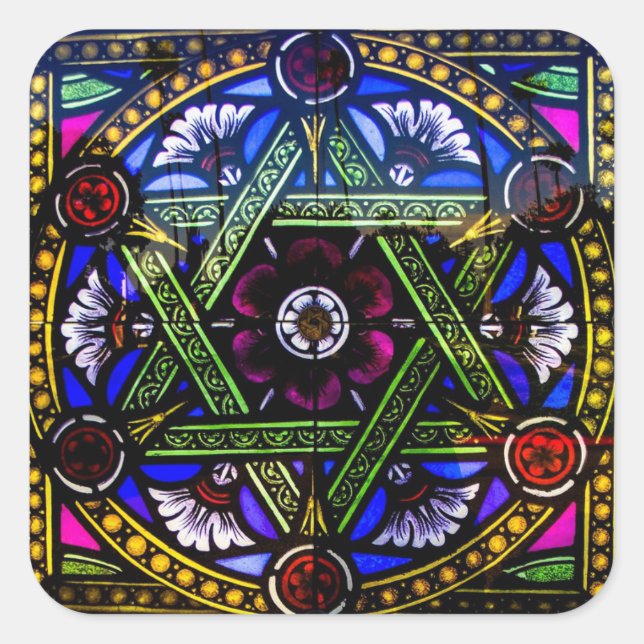 Aufkleber für die Religiöse Kirche aus festem Glas (Vorderseite)