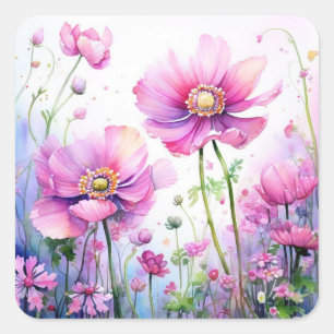 Aufkleber für die rosa Blume