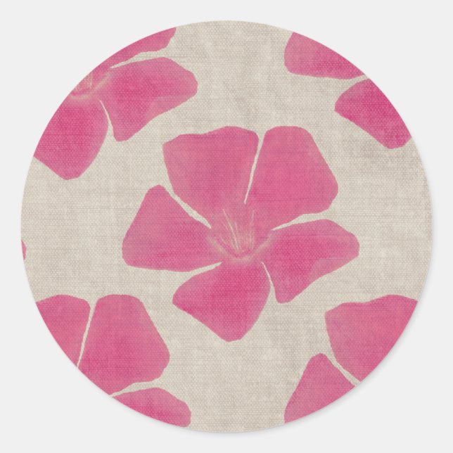 Aufkleber für die rosa Blume (Vorderseite)