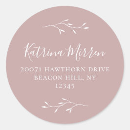 Aufkleber für die Rücksendeadresse der botanischen