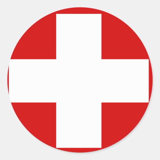 Aufkleber für die Schweizer Flagge (Vorderseite)