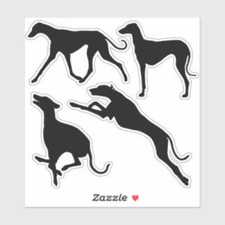 Aufkleber für die Silhouette der Azawakh-Rasse