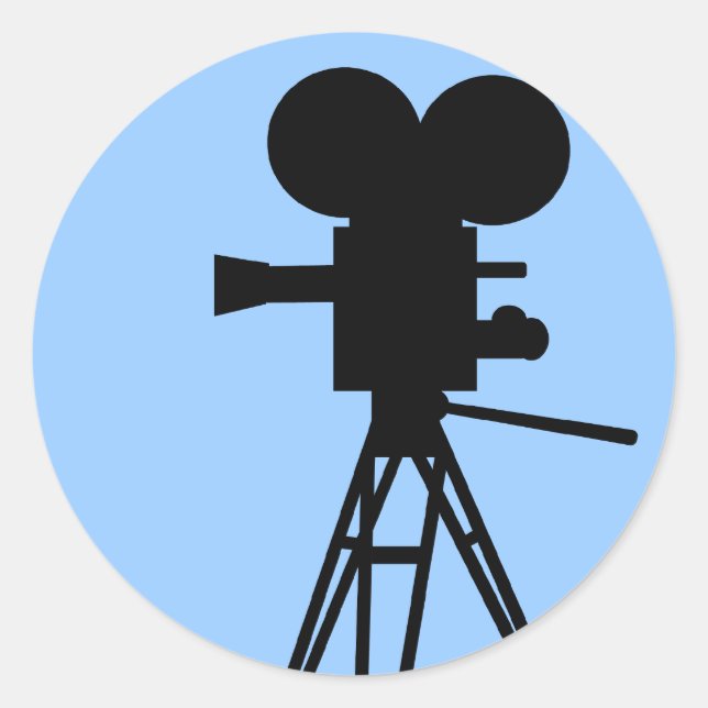 Aufkleber für die Silhouette der Retro-Filmkamera (Vorderseite)