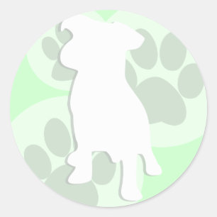 Aufkleber für die Silhouette von grünen Hunden