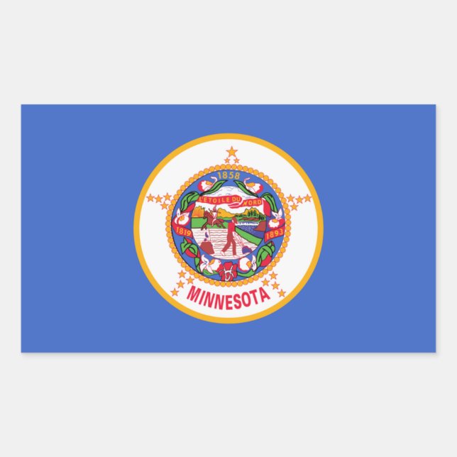 Aufkleber für die Staatsflagge von Minnesota (Vorderseite)