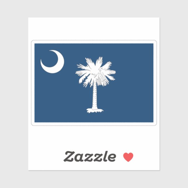Aufkleber für die Staatsflagge von South Carolina (Blatt)