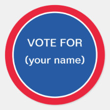 Aufkleber für die Stimmabgabe an Schüler