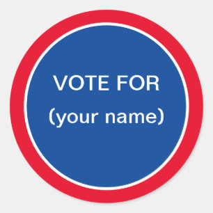 Aufkleber für die Stimmabgabe an Schüler