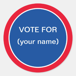 Aufkleber für die Stimmabgabe an Schüler
