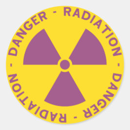 Aufkleber für die Strahlenwarnung