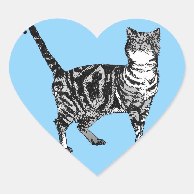 Aufkleber für die Tablette Blue Niedliche Katzen H (Vorderseite)
