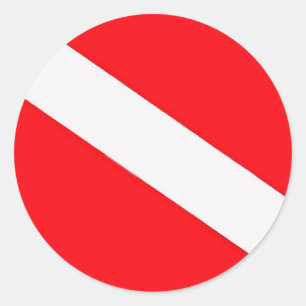 Aufkleber für die Tauchflagge