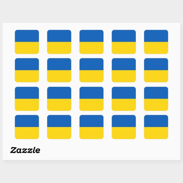 Aufkleber für die ukrainische Flagge (Blatt)