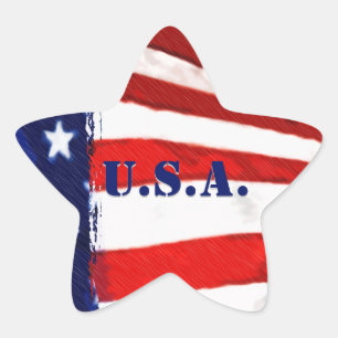 Aufkleber für die US-Sternengestalt