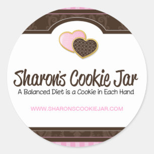 Aufkleber für die Verpackung von Cookies