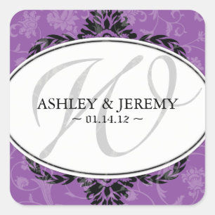 Aufkleber für die violette Gastgeschenk Hochzeit