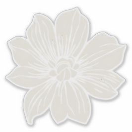 Aufkleber für die weiße Blume