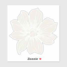 Aufkleber für die weiße Blume