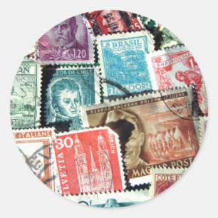 Aufkleber für die weltweite Briefmarke