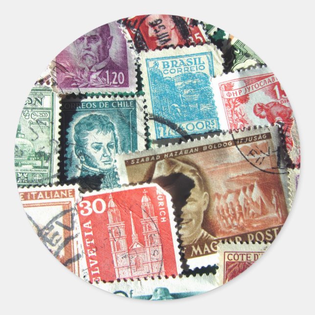 Aufkleber für die weltweite Briefmarke (Vorderseite)
