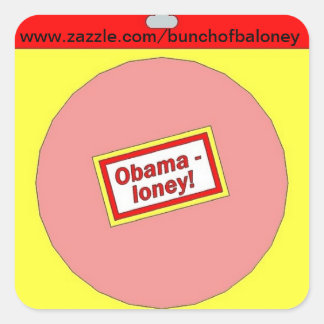 Aufkleber für die Werbeaktion Obamaloney