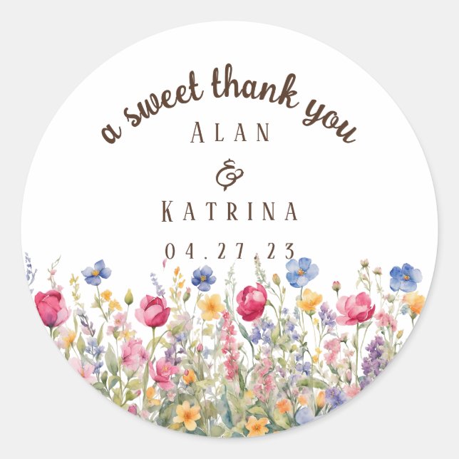 Aufkleber für die Wildblume Boho (Vorderseite)