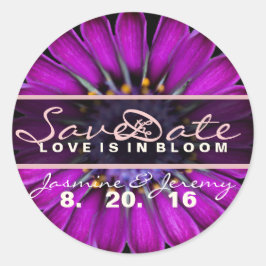 Aufkleber für die Wildblume Save the Date
