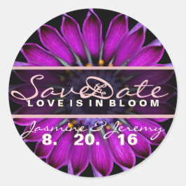 Aufkleber für die Wildblume Save the Date