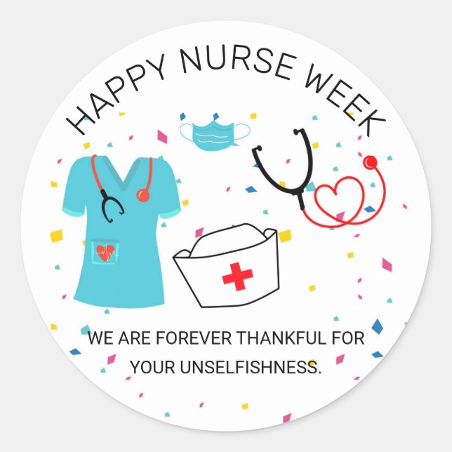 Aufkleber für die Woche der Krankenpflege, Kinder  (Vorderseite)