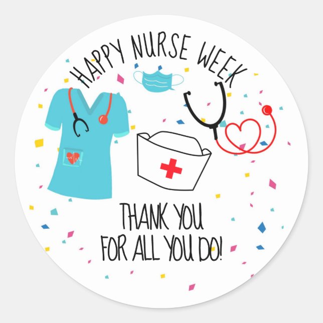 Aufkleber für die Woche der Krankenpflege, Kinder  (Vorderseite)
