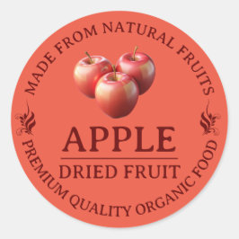 Aufkleber für die Zollmarke "Apple Dried Fruits"